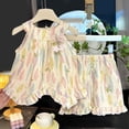 thumbnail image 2 of Toddler Girl Clothes Little Kids Summer Outfits Short Sleeve T-Shirt Top Shorts Set 2PCS Girl's Clothing 6-12 Months 12-24 Months 2t 3t 4t 5t 6t 7t 8t 9t Children 7-8 Years, 2 of 7