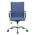 thumbnail image 6 of LeisureMod Harris Modern Adjustable Office Swivel Chair Leather High-Back Task Office Chair, Blue, 6 of 10