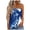 Blue, variant on Fshinging Womens Tank Top Tie Dye Color Block Bandeau Holiday Sleeveless Tube Y2K Layering Shirts Beige L