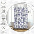 thumbnail image 4 of Boho Violet Leaves Bathroom Curtain Decor with Hooks for Bathroom Modern Leaves Decorative Bathroom Shower Curtain Set Waterproof Farmhouse Bathroom Curtain Shower Set 36x72 Inches, 4 of 6