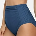 thumbnail image 4 of Alove Women's High Waisted Tummy Control Bikini Bottoms Ruched Sexy Swimsuit Bottoms, 4 of 6