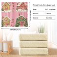thumbnail image 6 of Yayeee 6 Pack Kitchen Dishcloths for Washing Dishes Soft Absorbent Microfiber Towels, Pink Christmas House, 6 of 9
