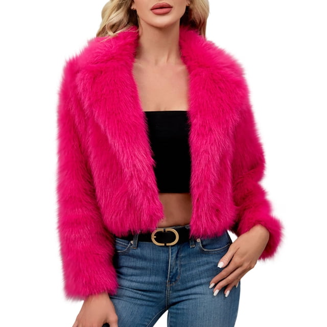 Hvobtty Veste en Molleton Décontractée à Manches Longues pour Femme, Manteau Chaud en Fausse Fourrure pour Femmes Dames, Manteau d'Hiver Uni à Col Rabattu
