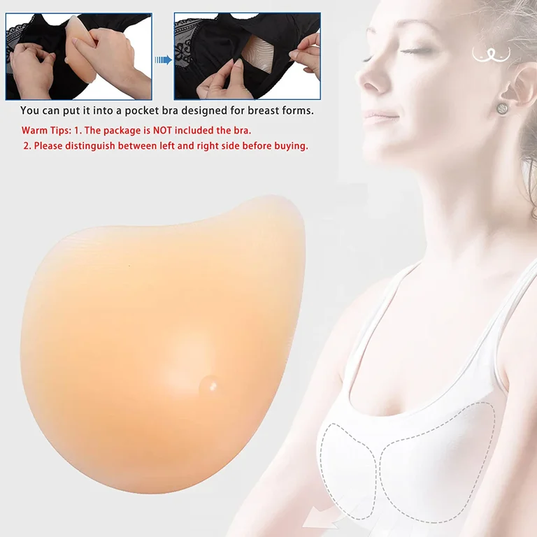 Feminique Silicone Breast Form for Mastectomy, B Cup (600g) Nude