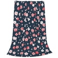thumbnail image 2 of Fotbe Cherry Blossoms Manta de Franela Acolchonada con Estampado, Súper Suave y Esponjosa, Extra Grande para Sofá, Cama, Uso Todo el Año-60"x50", 2 of 7