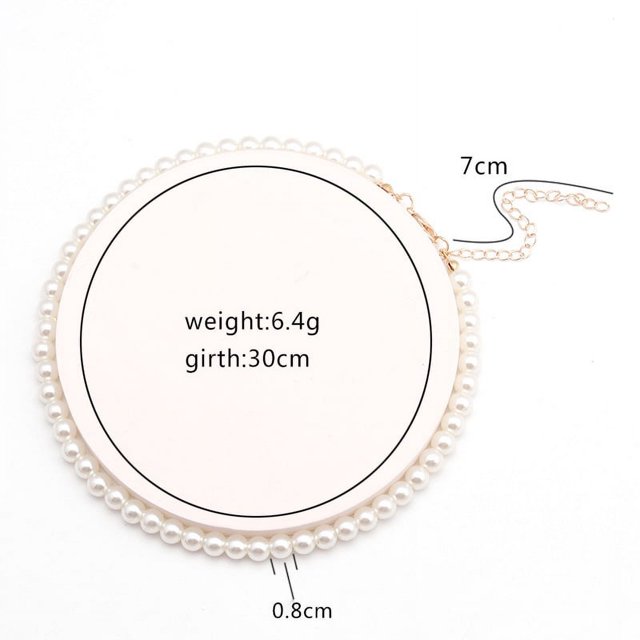 Nouveau Collier Ras-du-Cou Élégant de Mode Blanc Imitation Perle pour Femmes Grande Perle Ronde Bijoux de Mariage Cadeau pour Fille