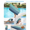 thumbnail image 5 of Beach Towel Teal Green Bath Pool Towels Gradient Pure Color Absorbent Beach Towel Soft Large Quick Dry Lightweight Camping Travel Sports Yoga Gym Swim Towels for Adult 35x70 Inch, 5 of 9