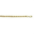 thumbnail image 3 of Auriga 14k Yellow Gold Polished and Diamond-cut 4.6mm Solid Rope 8 Inch Chain Bracelet for Women, 3 of 6