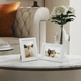 4x6 Picture Frame, White Photo Frame for Photo 5x7 Without Mat or 4x6 with Mat for Wall Display
