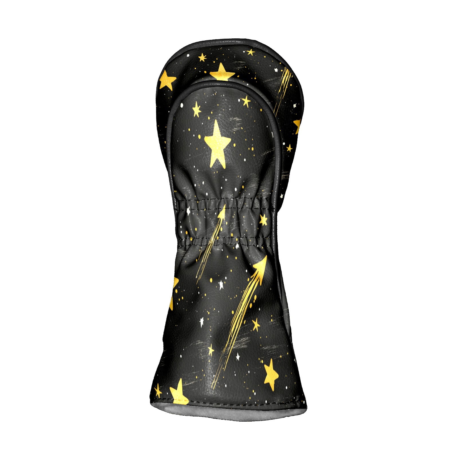 Golf Club Covers PU Leather Waterproof Head Covers for Fairway Woods Hybrids Golden Shooting Star
