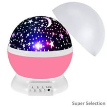 4-in-1 Starry Sky Projector Night Light, Rotating Galaxy Moon Lamp For Nursery Room, Baby Kids Bedroom Decor With Calming LED Stars, Ceiling & Wall Projection