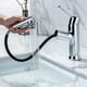 thumbnail image 1 of Grifo de baño moderno, grifo monomando de latón para baño con rociador extraíble, grifo para fregadero de encimera, lavamanos, agua fría y caliente disponible, cromado brillar  Electrónica, 1 of 5
