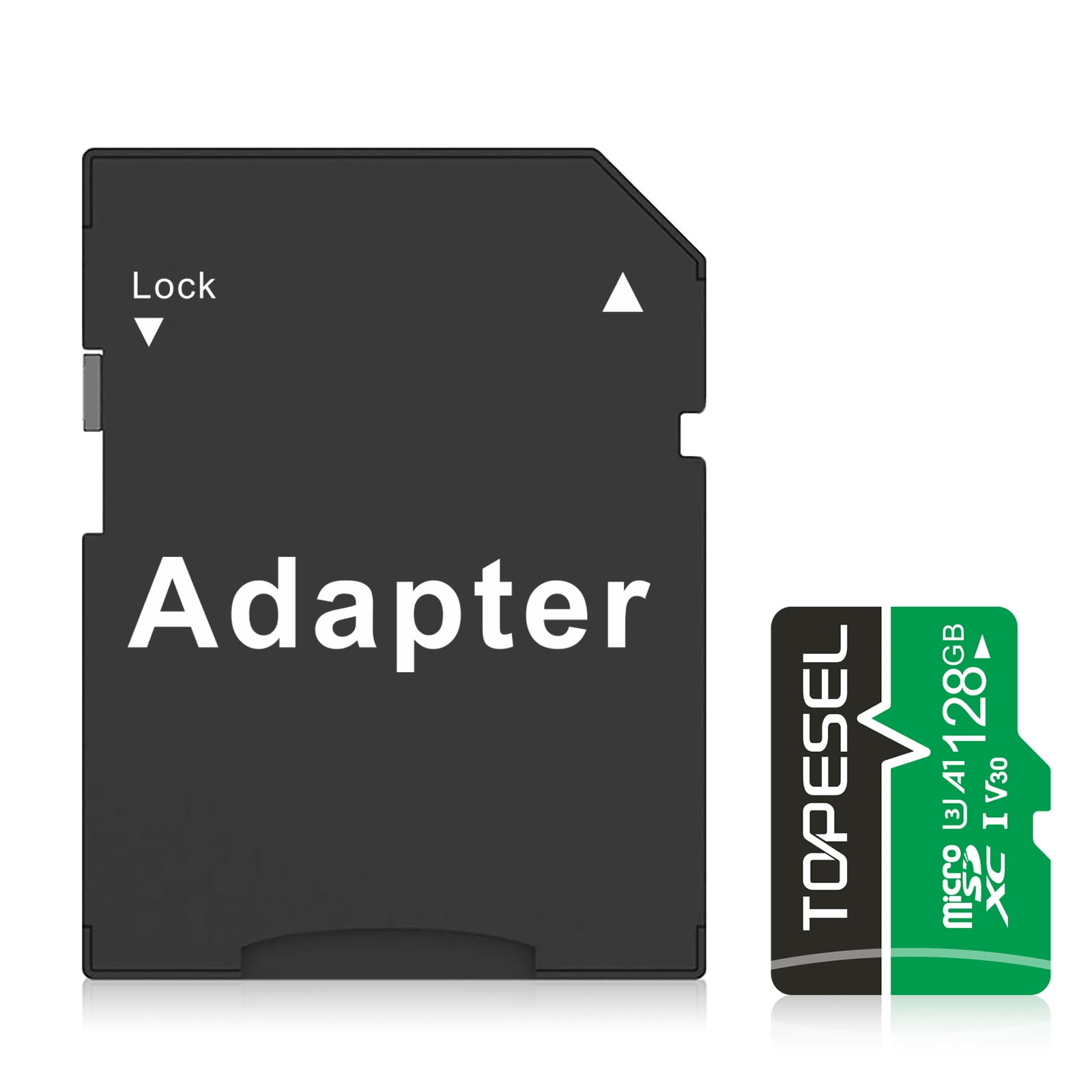 TOPESEL 128GB Micro Sd Card with Adapter, microSDXC U3 Class 10 Memory
