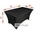 thumbnail image 4 of TEKTRUM 4 FT LONG RECTANGULAR STRETCH TABLECLOTH DJ JACKET COVER FOR TRADE SHOW - PREMIUM FABRIC  - BLACK COLOR, 4 of 4