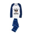 thumbnail image 2 of Pijamas familiares a juego de Navidad, conjunto de pijamas de diseño exclusivo para niños, Snomies, cuadros azules, 2 of 3
