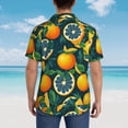 thumbnail image 3 of Lsque Fresh Orange pattern Hawaiian Shirt for Men, Unisex Summer Beach Casual Short Sleeve Button Down Shirts-3X-Large, 3 of 9