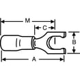 thumbnail image 2 of Sta-Kon Fork Terminal,Tin,Copper,Red,PK100 RA18-6FL, 2 of 2