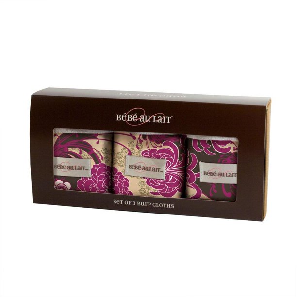 Bebe Au Lait Burp Cloth Set 3 Pack Papillon Discontinued By Manufacturer 100 Cotton By Visit The Bebe Au Lait Store Walmart Com