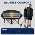 thumbnail image 5 of BRONZY Double Camping Chair Heavy Duty 600lbs Capacity with Dual Cup Holders & Carry Bag, Portable Folding 2-Person Outdoor Seat, 5 of 7