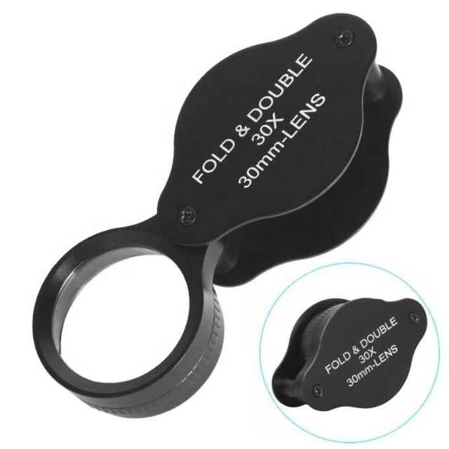 Lupa Metálica Para Joyeria Portátil 30x 30mm Acero