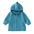 thumbnail image 1 of Gibobby Chaqueta de invierno para niñosChaqueta de abrigo de dinosaurio de dibujos animados a de viento para niños pequeños y niñas, chaqueta de abrigo d(Azul, 18-24 Meses), 1 of 5