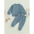 thumbnail image 2 of Lamuusaa Baby Boy 2 Piece Outfits  Long Sleeve Sweatshirt and Elastic Pants for Toddler Tracksuit, 2 of 9