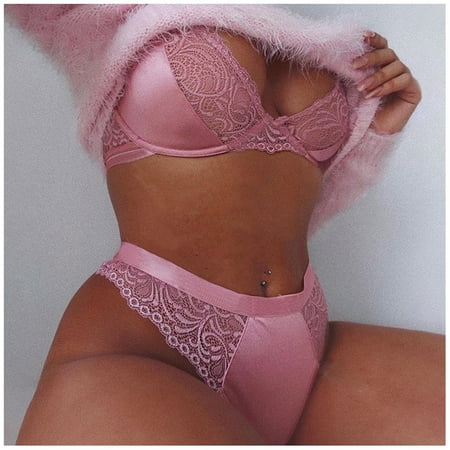 

Fengqque Women Lace Vest Hollow Mesh See-Through Push Up Sexy Underwear Lingerie