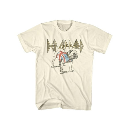 Def Leppard 80s Heavy Metal Band Rock n Roll British Bulldog Adult T-Shirt Tee