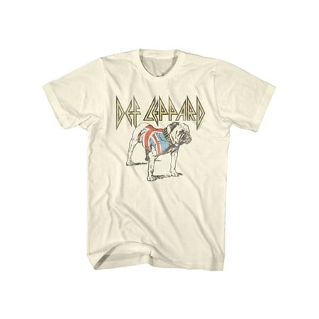 Def Leppard 80s Heavy Metal Band Rock n Roll British Bulldog Adult T-Shirt (Best British Indie Rock Bands)