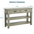 thumbnail image 3 of Kselythan 47.2" Entryway Table,Entryway Console Table with 2 Storage Drawers,3 Tier Industrial Metal Sofa Table,Modern Sofa Table with Storage Shelf,Hallway Table for Entry,Living Room, 3 of 9