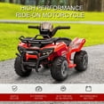 thumbnail image 3 of Aosom Kids ATV Four Wheeler Ride on Car, Motorized Quad, 6V Battery Powered Electric Quad with Songs for 18-36 Months, Red, 3 of 9