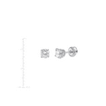 thumbnail image 4 of Women's Welry 1 cttw Diamond Solitaire Stud Earrings in 14kt White Gold, 4 of 7