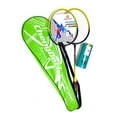 thumbnail image 2 of TJ Global Badminton Racquet Set, Pair of 2 Rackets with 3 Shuttlecocks and Carrying Bag Included, for Professional & Beginner Players, Lightweight Carbon Fiber (Green), 2 of 3