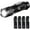 5 Pack, variant on KOMI LED Torch,2 Packs of Mini LED Flashlights,Super Bright 350 Lumens 3 Modes Zoomable AA Battery Powered Torch Light with Clip for Fishing Camping Outdoors(Battery No Included)