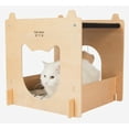 thumbnail image 4 of Harry Barker Modular Wood Hammock, Stackable Cat Cube, Brown, 4 of 4
