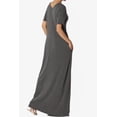 thumbnail image 4 of TheMogan Women's PLUS Soft Jersey Oversized V-Neck Short Sleeve Maxi Dress W Pocket, 4 of 6