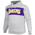 thumbnail image 2 of Men's Fanatics Heather Gray Los Angeles Lakers Big & Tall Wordmark Pullover Hoodie, 2 of 3