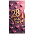 thumbnail image 2 of LUUFILx 28 Years Loved Party Banner Sparkly Backdrop Background Decorations Birthday Anniversary Celebration Supplies Romantic Event Photo Props, 2 of 8