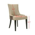 thumbnail image 5 of SAFAVIEH Becca 19''H Fabric & Faux Leather Dining Chair Antique Gold, 5 of 9