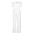 thumbnail image 6 of Babysbule Pants for Women Women's Jumpsuits Slim Cut Waist Ruffle Casual Jumpsuit, 6 of 9