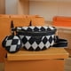 thumbnail image 5 of Bolso cruzado de pecho para mujer, Bolso con cinturón de pecho con entramado de diamantes para riñonera elegante, 5 of 8