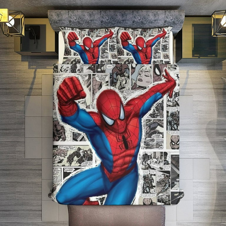 CCYK STAR Spiderman Bedding Sets, Queen Size Comforter Cover