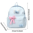 thumbnail image 3 of HJYCHN Toddler Backpack Plaid Bow Design Large Capacity Daypack for Kids Boys Girls School Travel Kids School Backpack Green One Size, 3 of 3