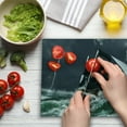 thumbnail image 3 of Nautical Cutting Board, Big Ship on Wavy Ocean in a Stormy Weather with Thunderbolts Pirate Sails, Decorative Tempered Glass Cutting and Serving Board, in 3 Sizes, by Ambesonne, 3 of 5