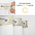 thumbnail image 2 of No Hook Shower Curtains with Snap-in Liner Set, Marble Yellow Waterproof Hotel Style Bathroom Shower Curtain, Modern Abstract Ink Painting Luxury Breathable Mesh Top Window Bath Curtains 66''x72'', 2 of 9