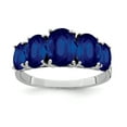 thumbnail image 1 of Bague en Argent Sterling 925 Rhodié avec Saphir Foncé, 1 of 2