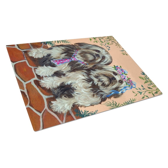 Carolines Treasures PPP3111LCB Lowchen Glass Cutting Board Large, 12H x 16W, multicolor