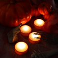 thumbnail image 3 of Luces LED con forma de calabaza QIDEA, funcionan con pilas y mando a distancia, paquete de 4, 3 of 8