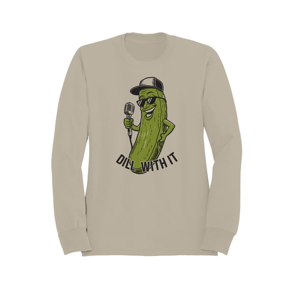 Cool Pickle "Dill With It" Fun Men's Sweatshirt