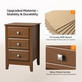 thumbnail image 3 of UBesGoo Upgraded White Nightstand with 3 Drawers, Modern Night Stands for Bedrooms with Metal Knobs, Wooden Bed Side Table/Night Stand for Small Spaces, College Dorm, Kids' Room, Living Room, 23.6in H, 3 of 9